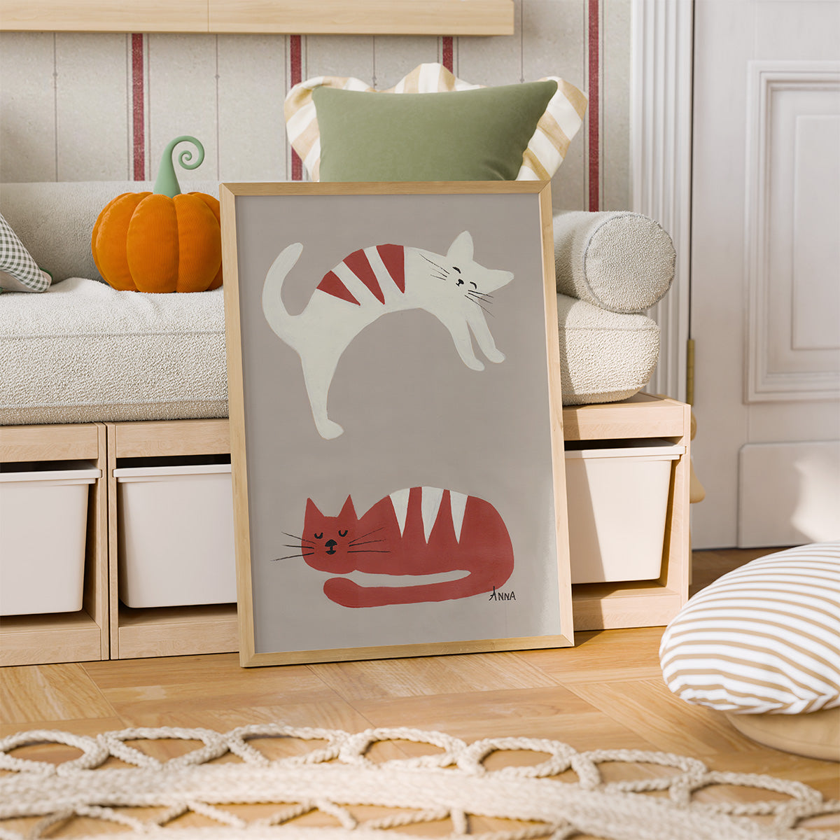 Sleepy Cats Wall print