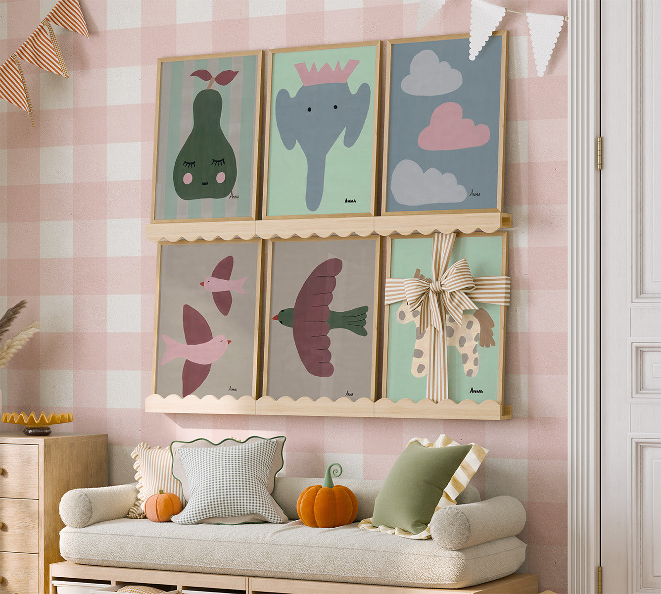 Sleepy Pear Wall print