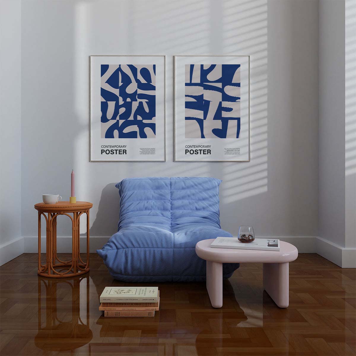 Contemporary Blue 1 Wall print