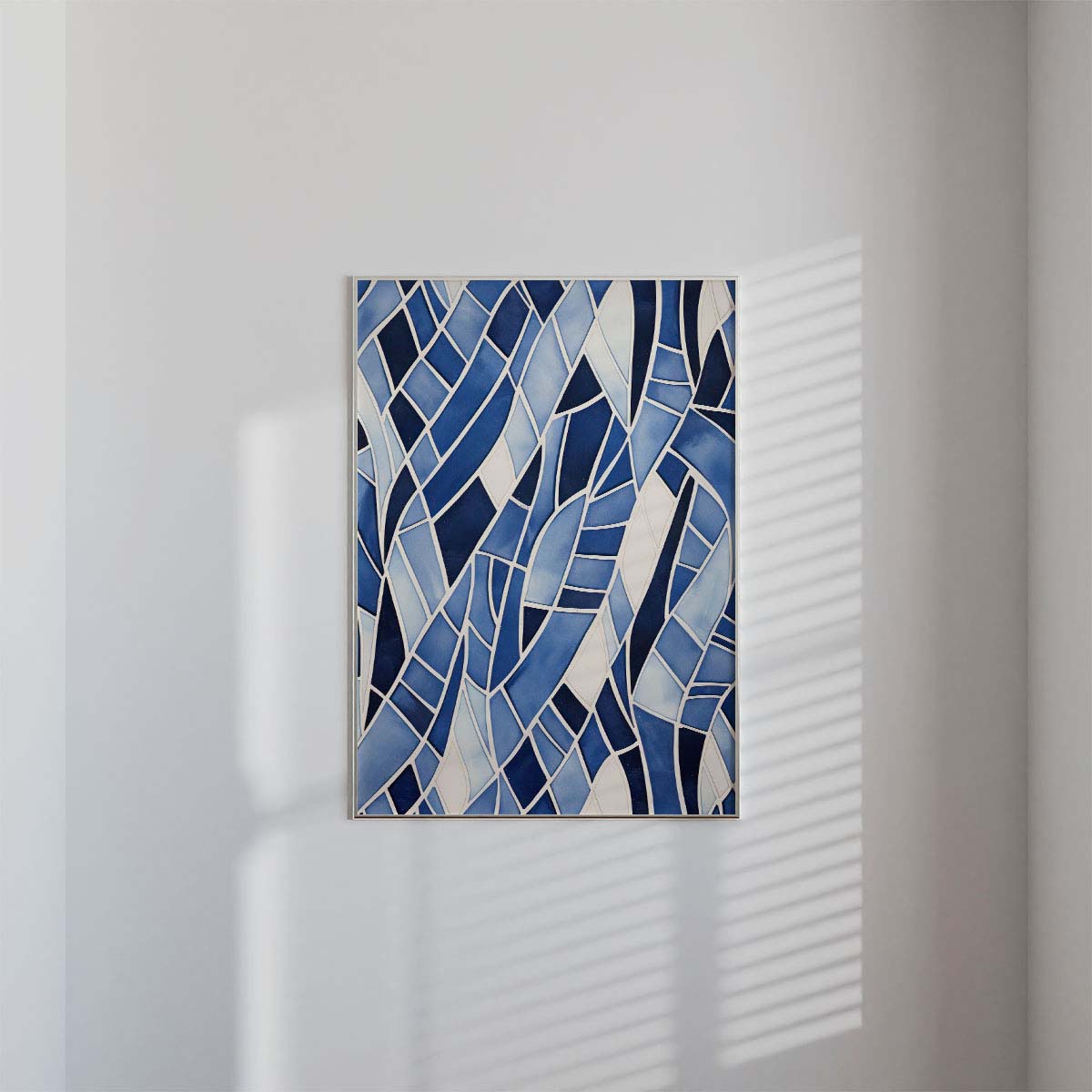 Blue Mosaic Wall print