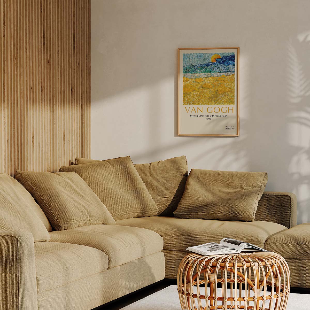 Vincent Van Gogh Evening Landscape Wall print