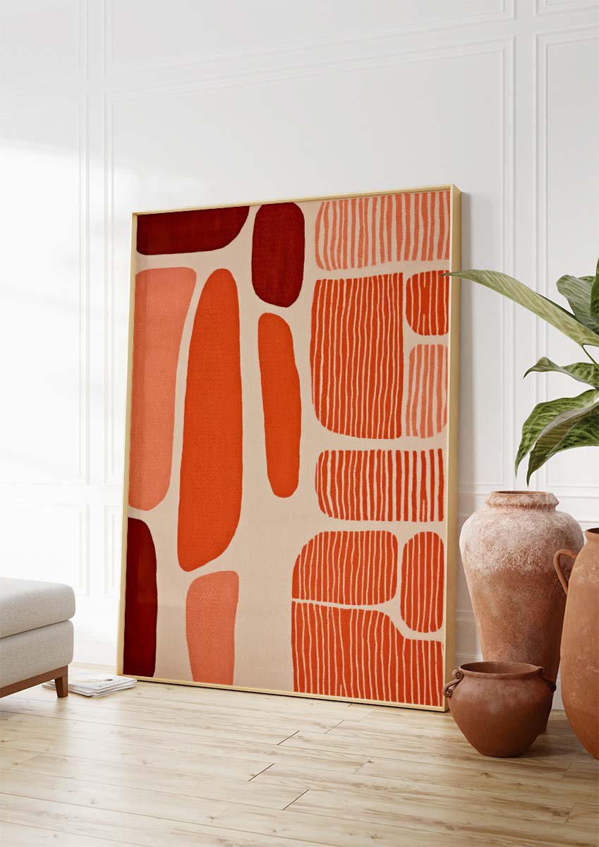 Orange Shades Wall print