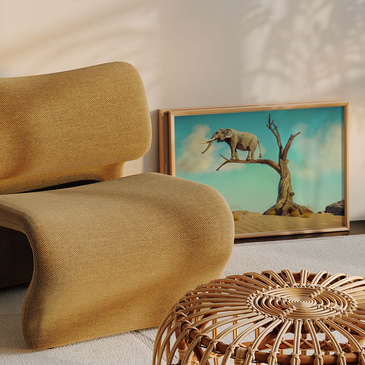 Surreal Elephant Wall print