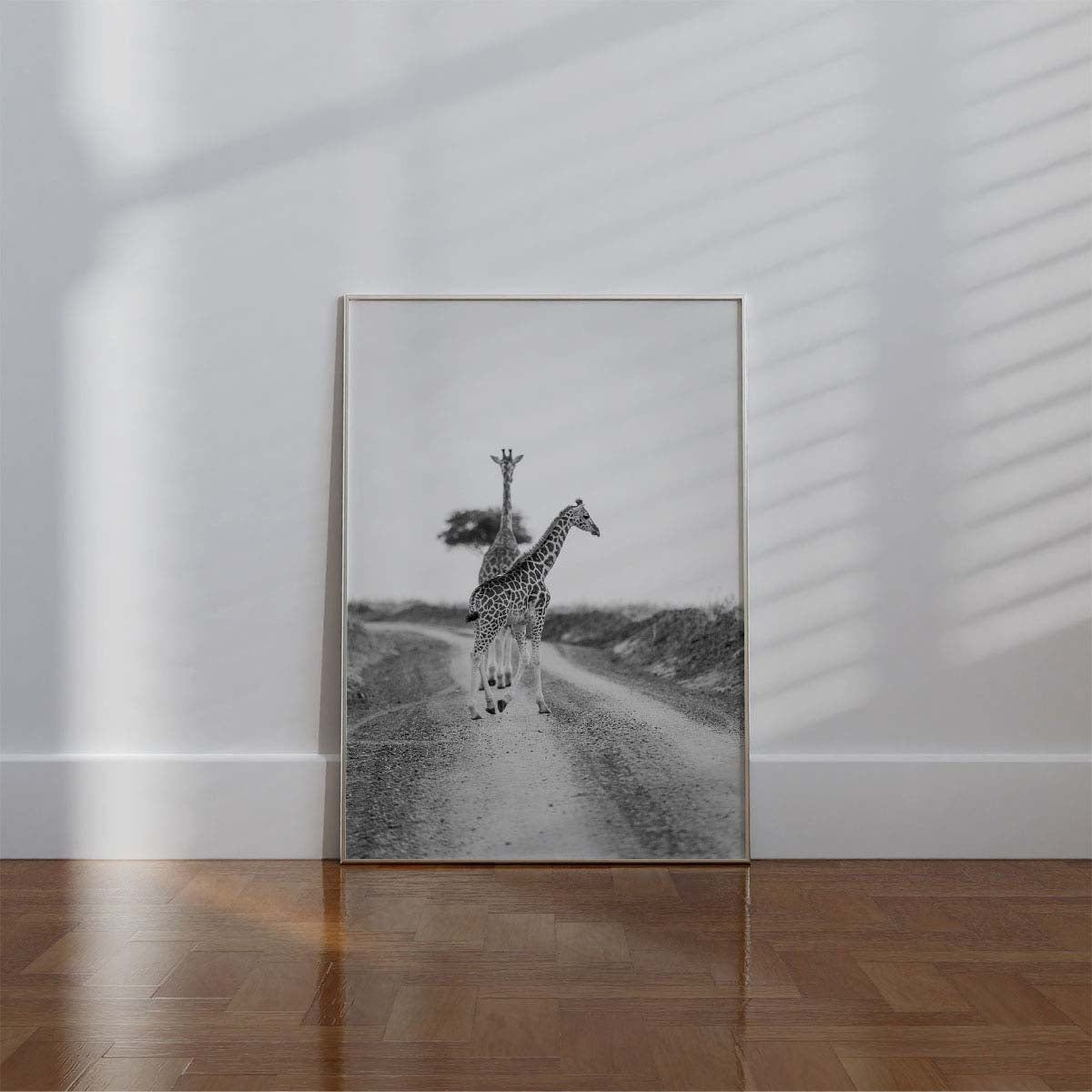 Two Giraffes Wall print