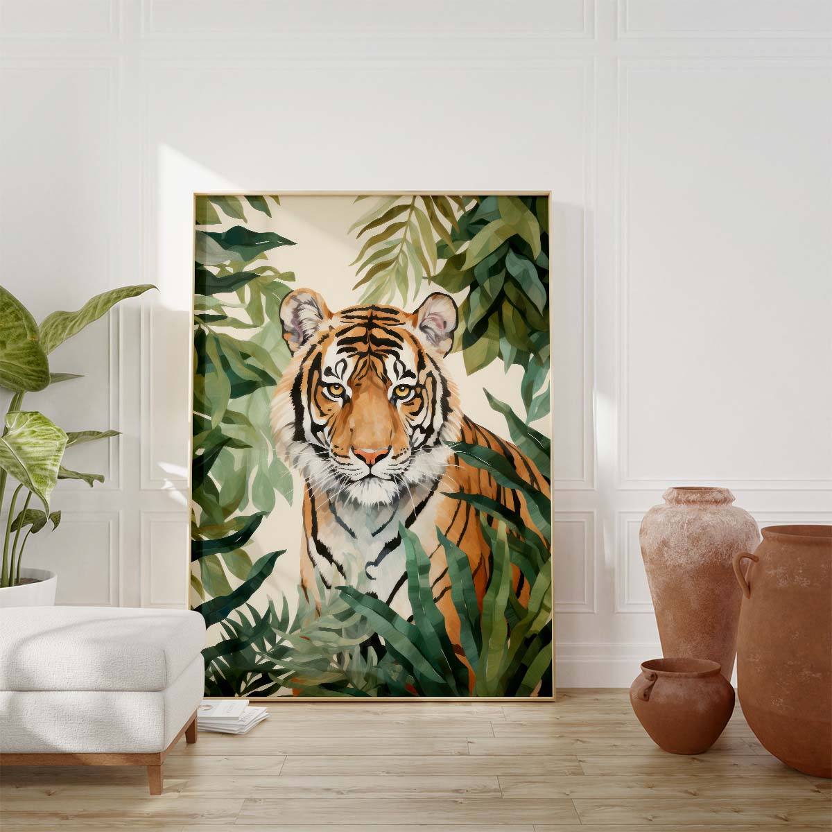 Tiger in Jungle Wall print
