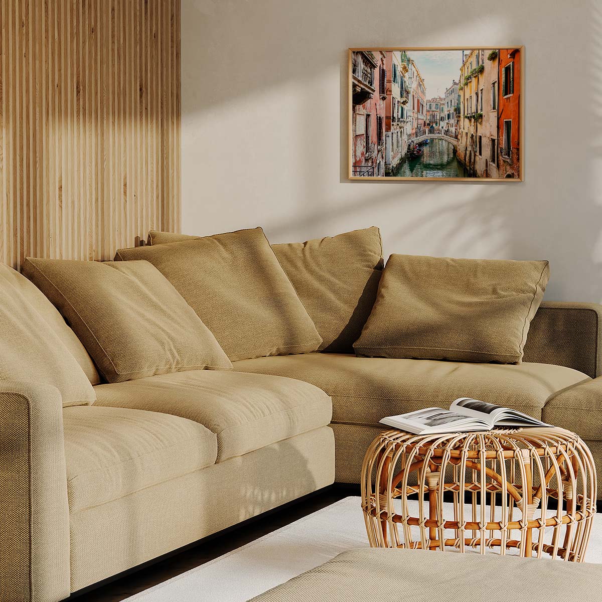 Colourful houses in Venice Wall print