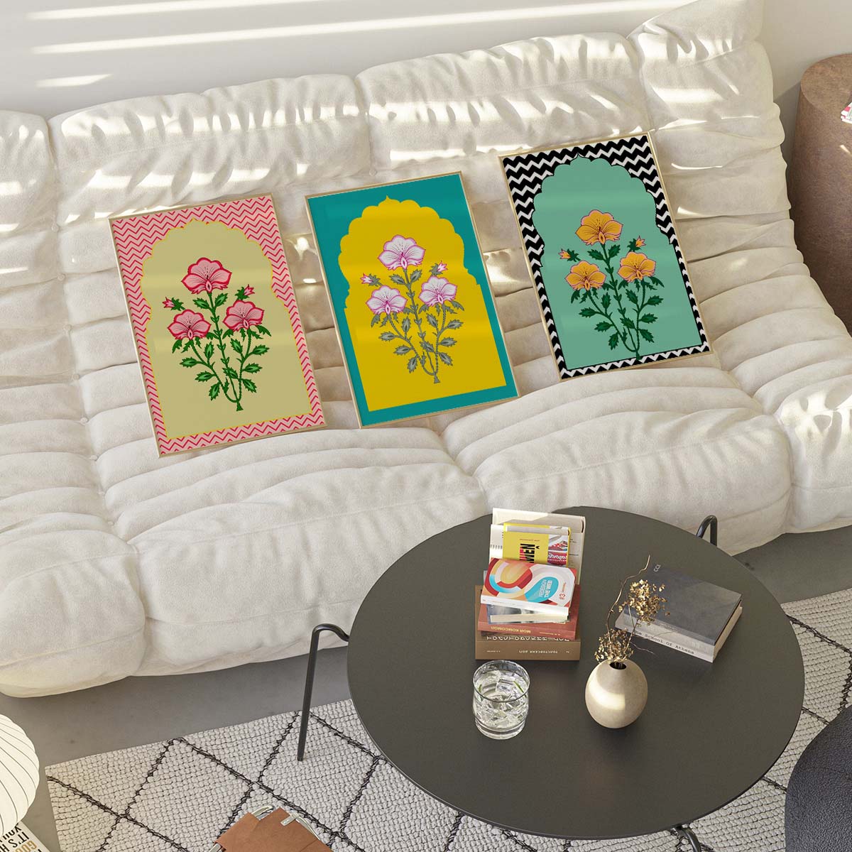 Indian Traditional Plant pink Wall print