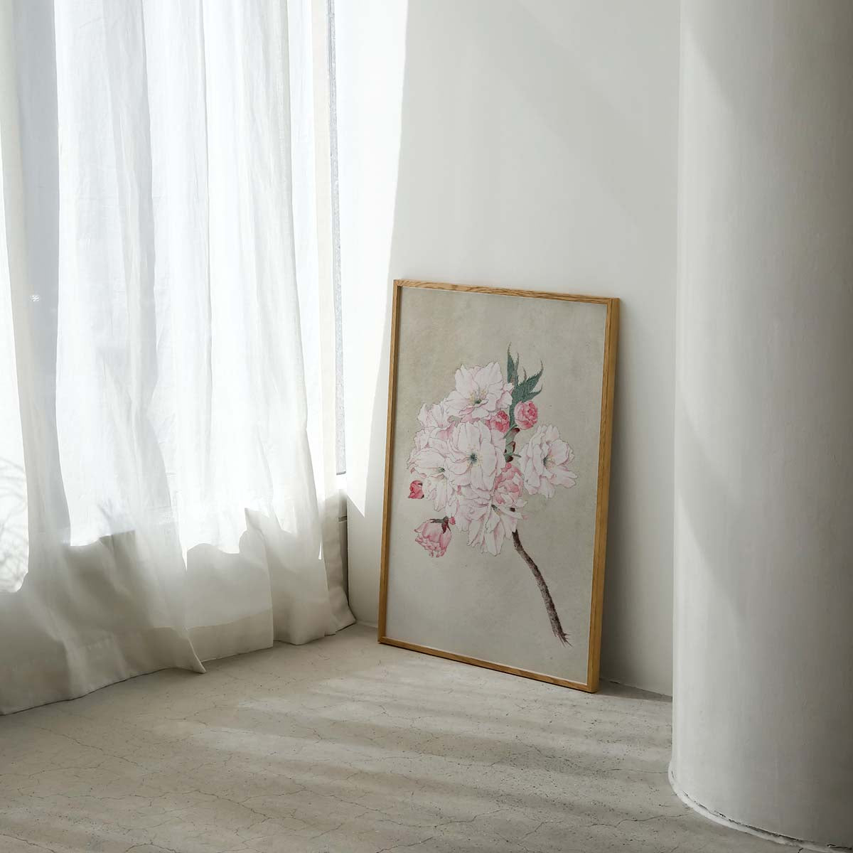 Pink Soft Floral Wall print