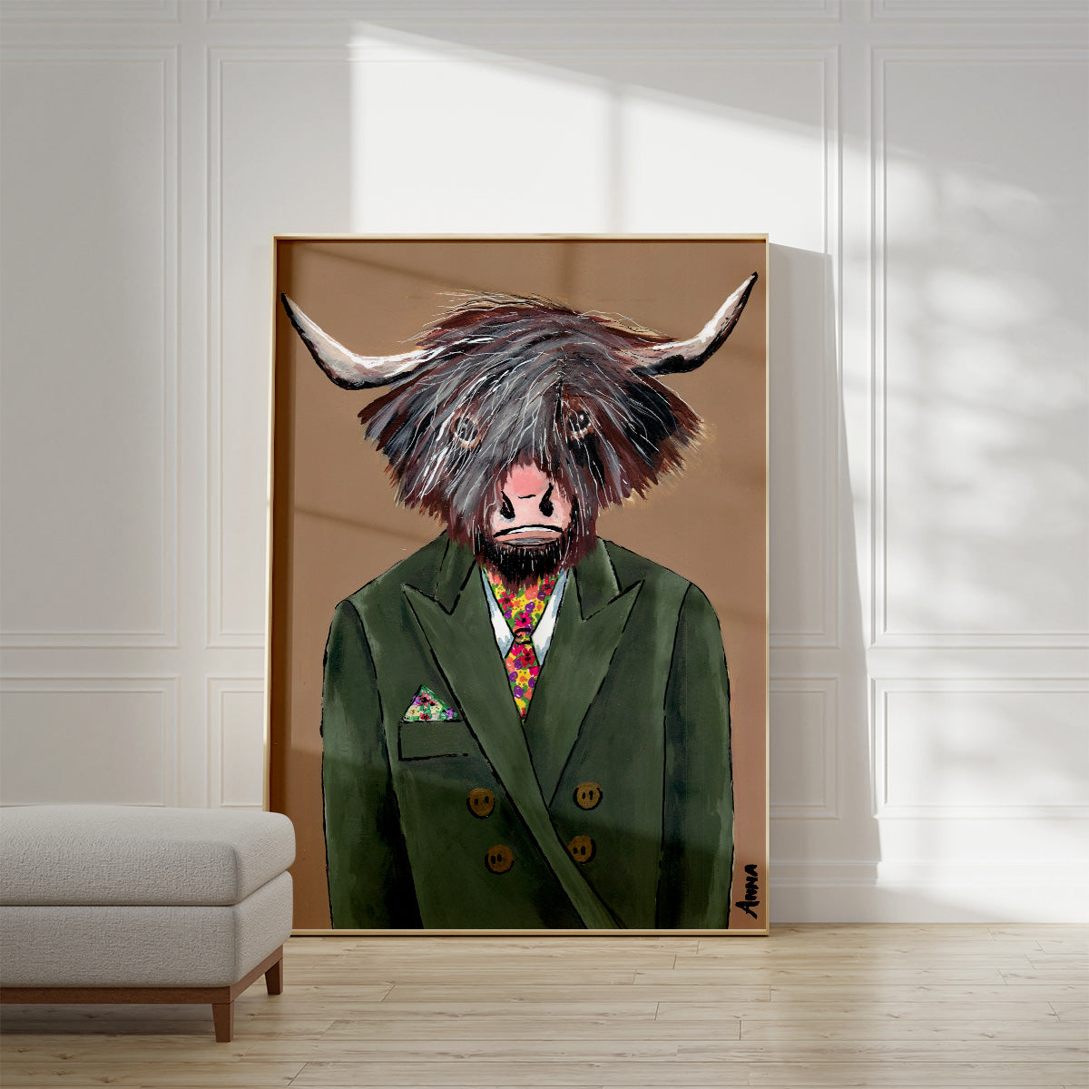 Olive Suit Wall Print