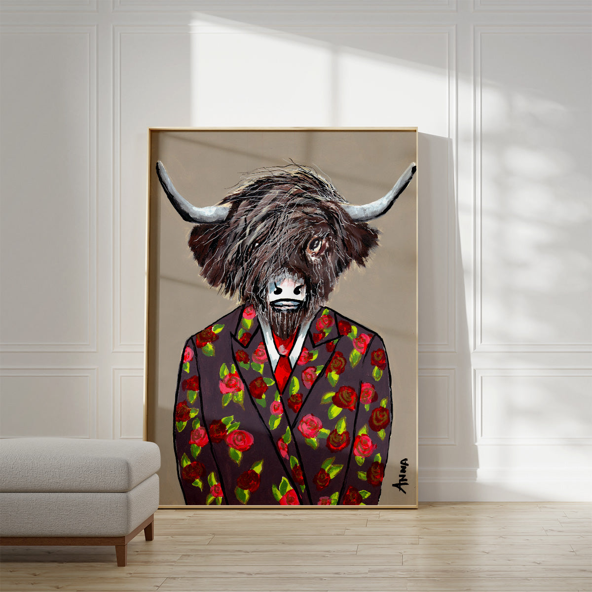 Floral Suit Wall Print