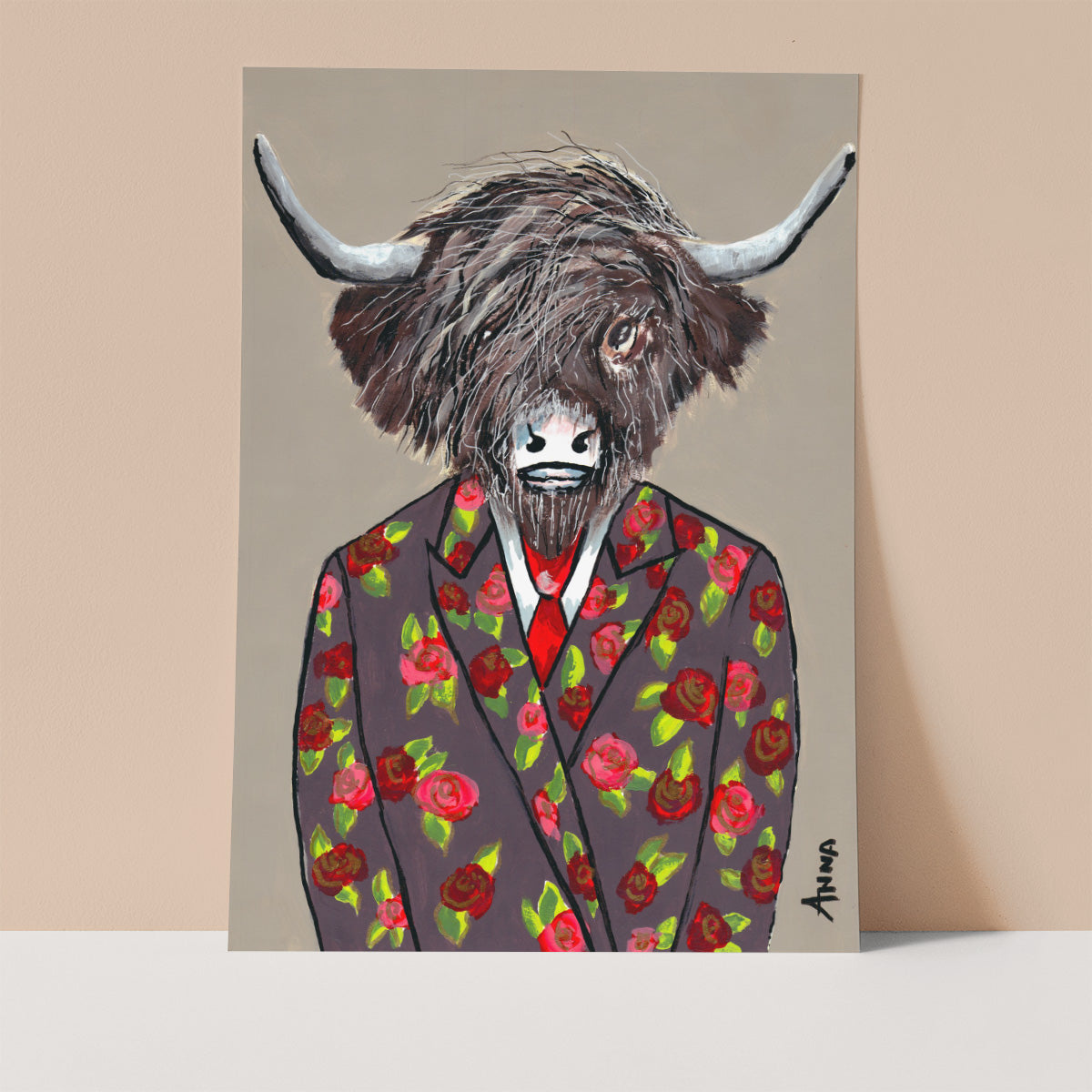 Floral Suit Wall Print