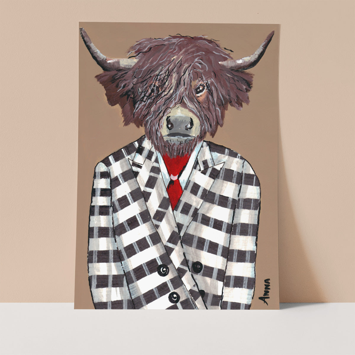 Gingham Suit Wall Print