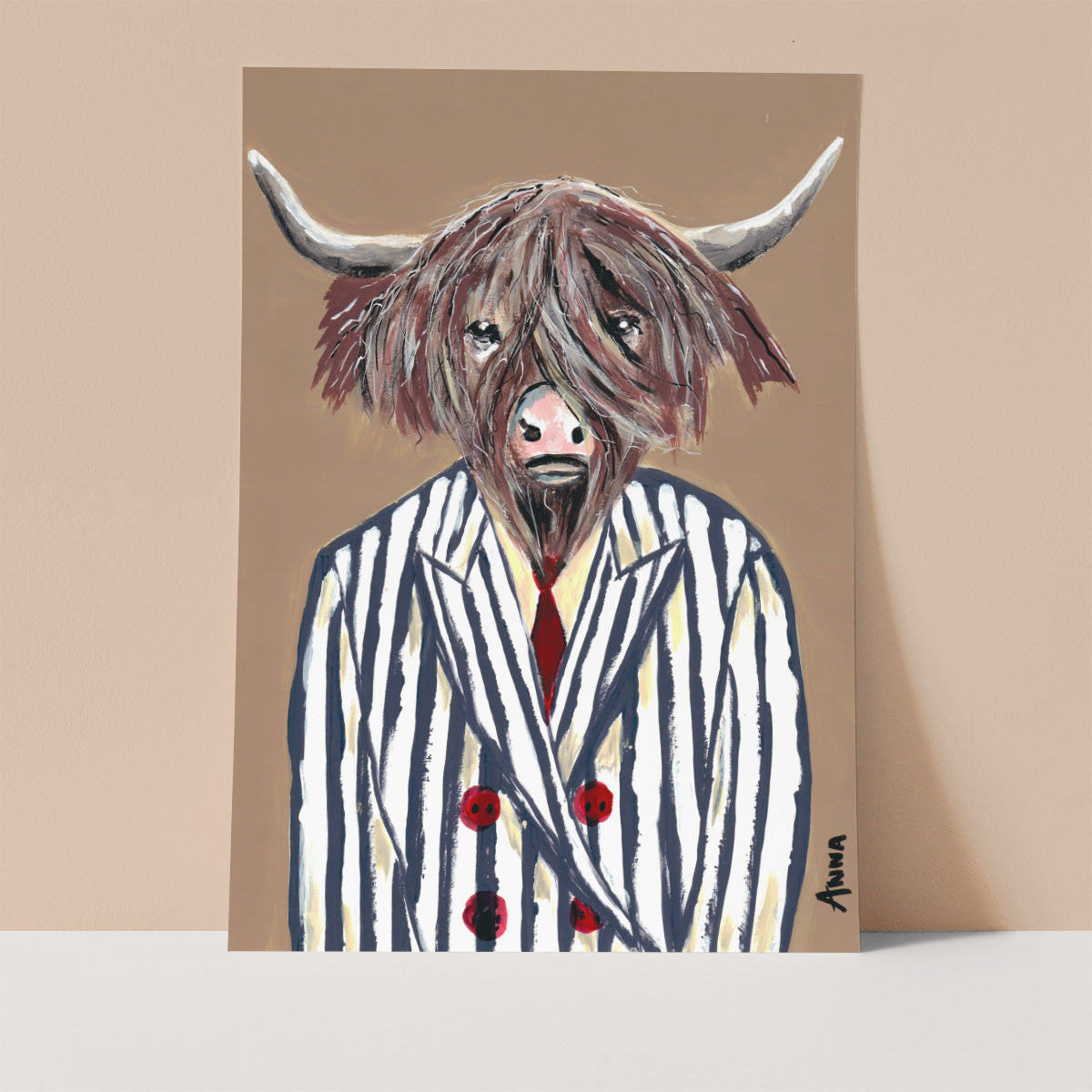 Stripes Suit Wall Print