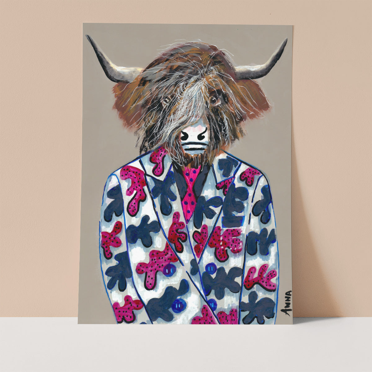 Blotchy Suit Wall Print