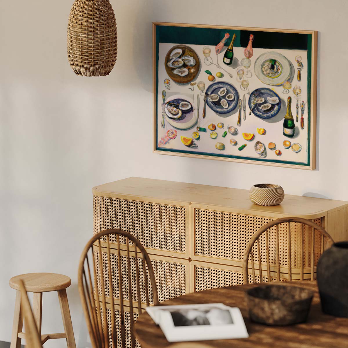 Oyster Feasting Wall print