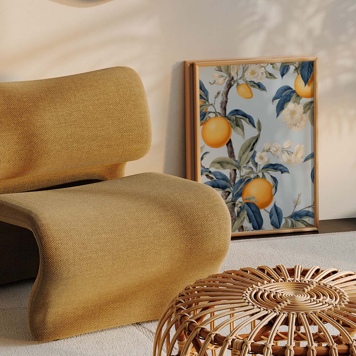 Blooming Fruit Wall print