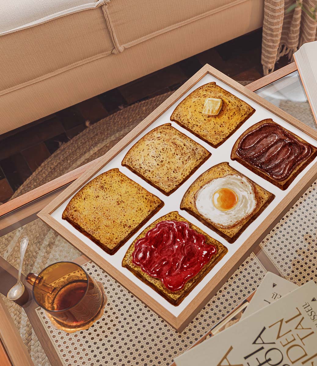 Breakfast Toast Wall print