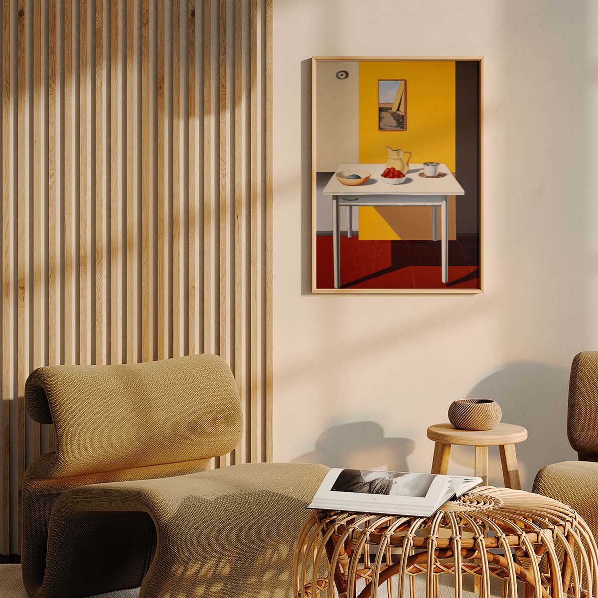 Yellow Wall Wall print