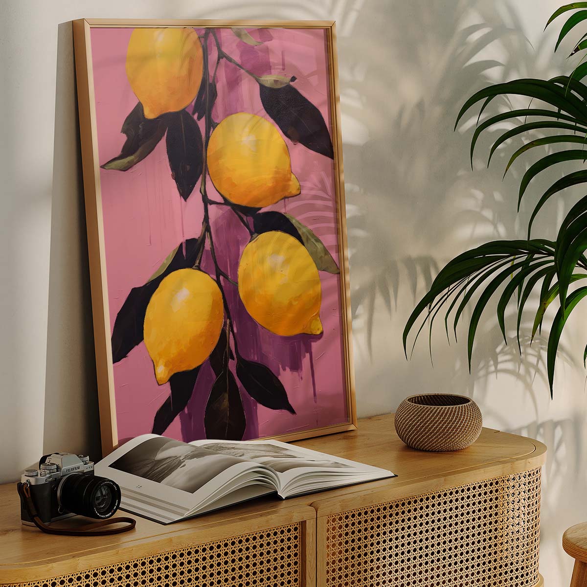 Pink Lemon Poster Wall print