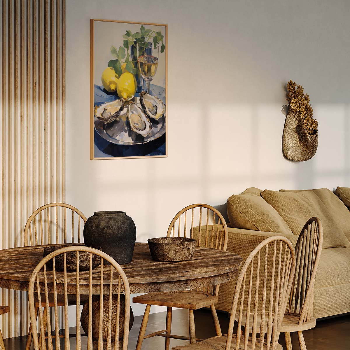 Oyster and Lemon Wall print