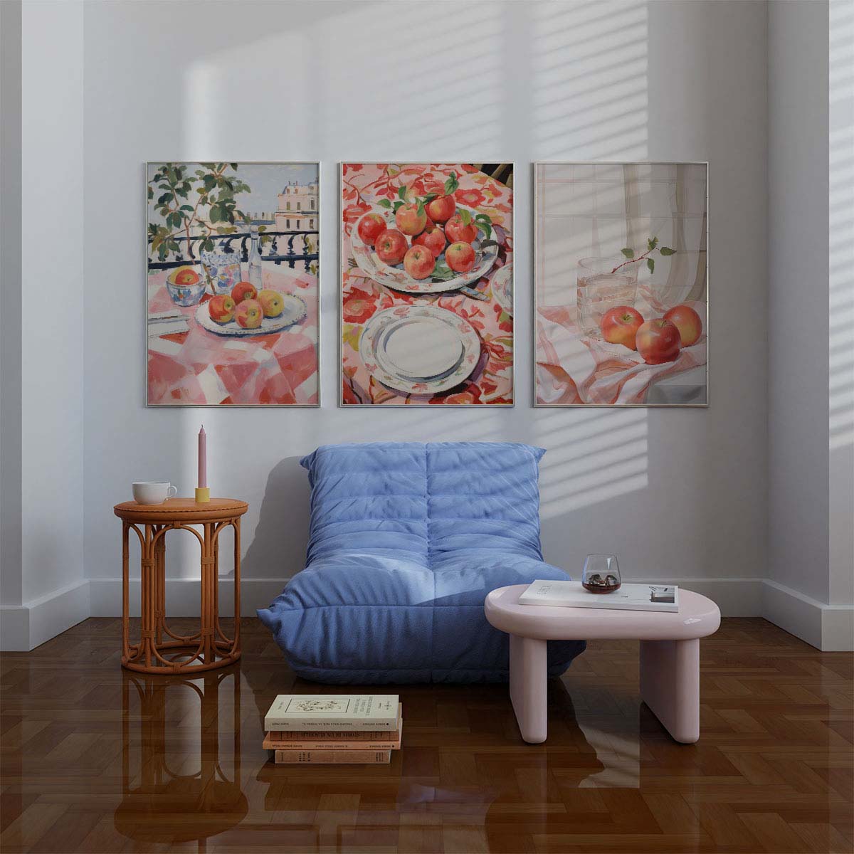 Apples and water Wall print