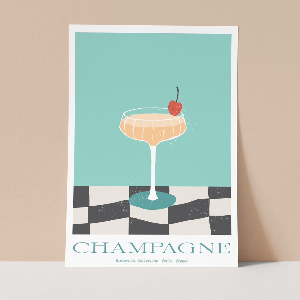 Champagne Wall print