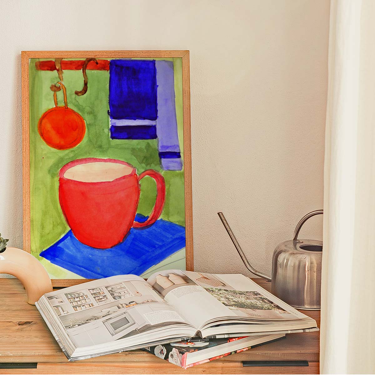 Watercolour Cup Wall print