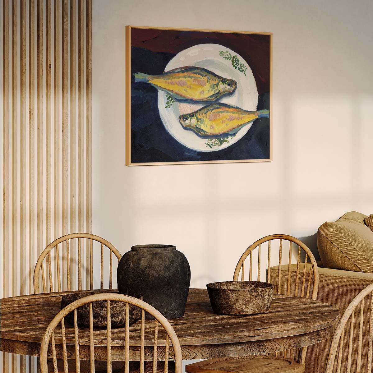 Fish on Plate Wall print