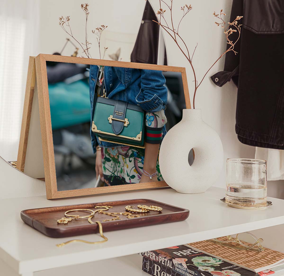 Green Prada Bag Wall print