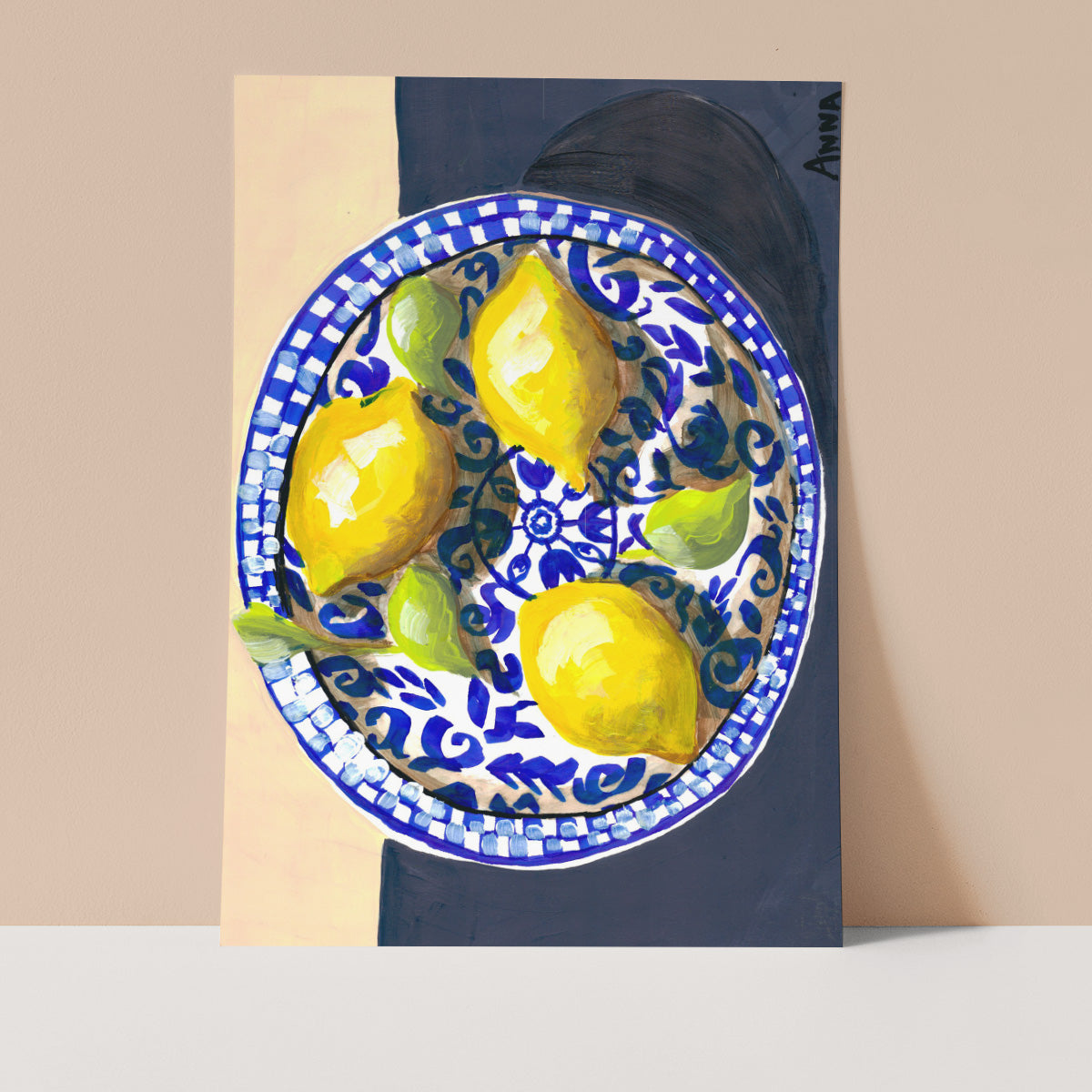 Lemon Plate Wall print