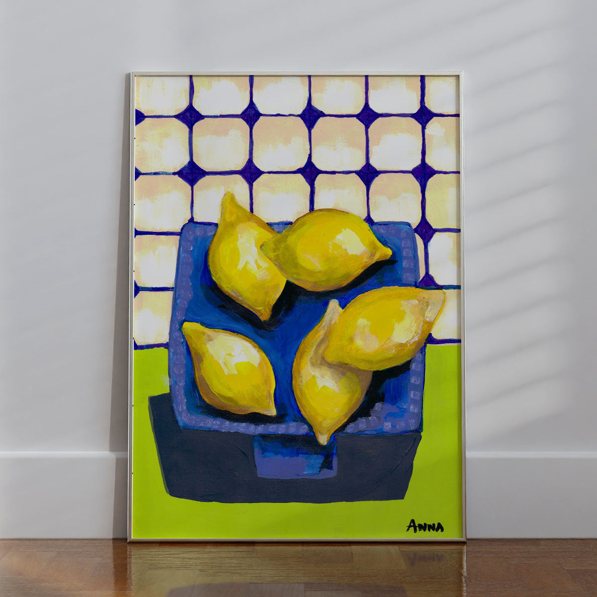 Lemon Blocks Wall print