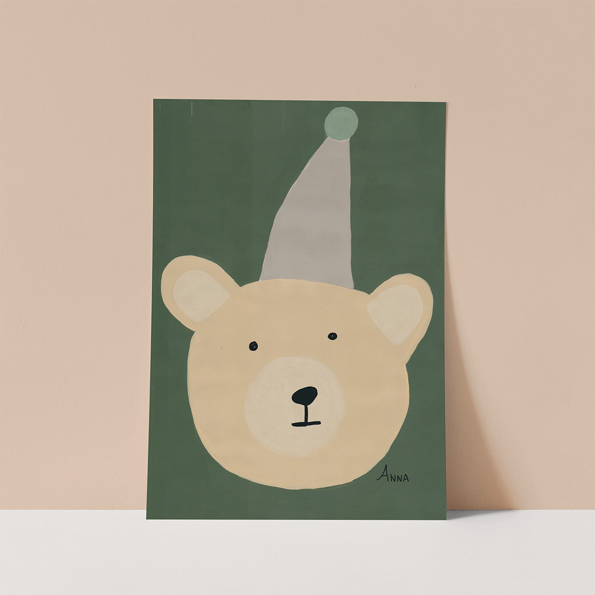 Beige Bear Wall print