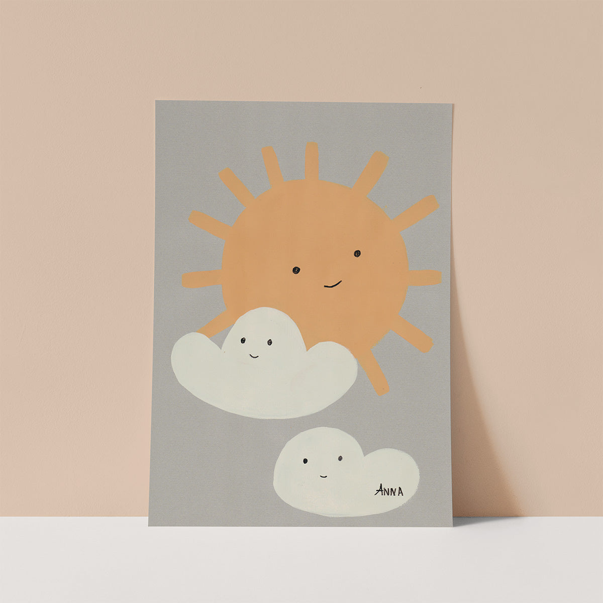 Sun and Clouds Wall print