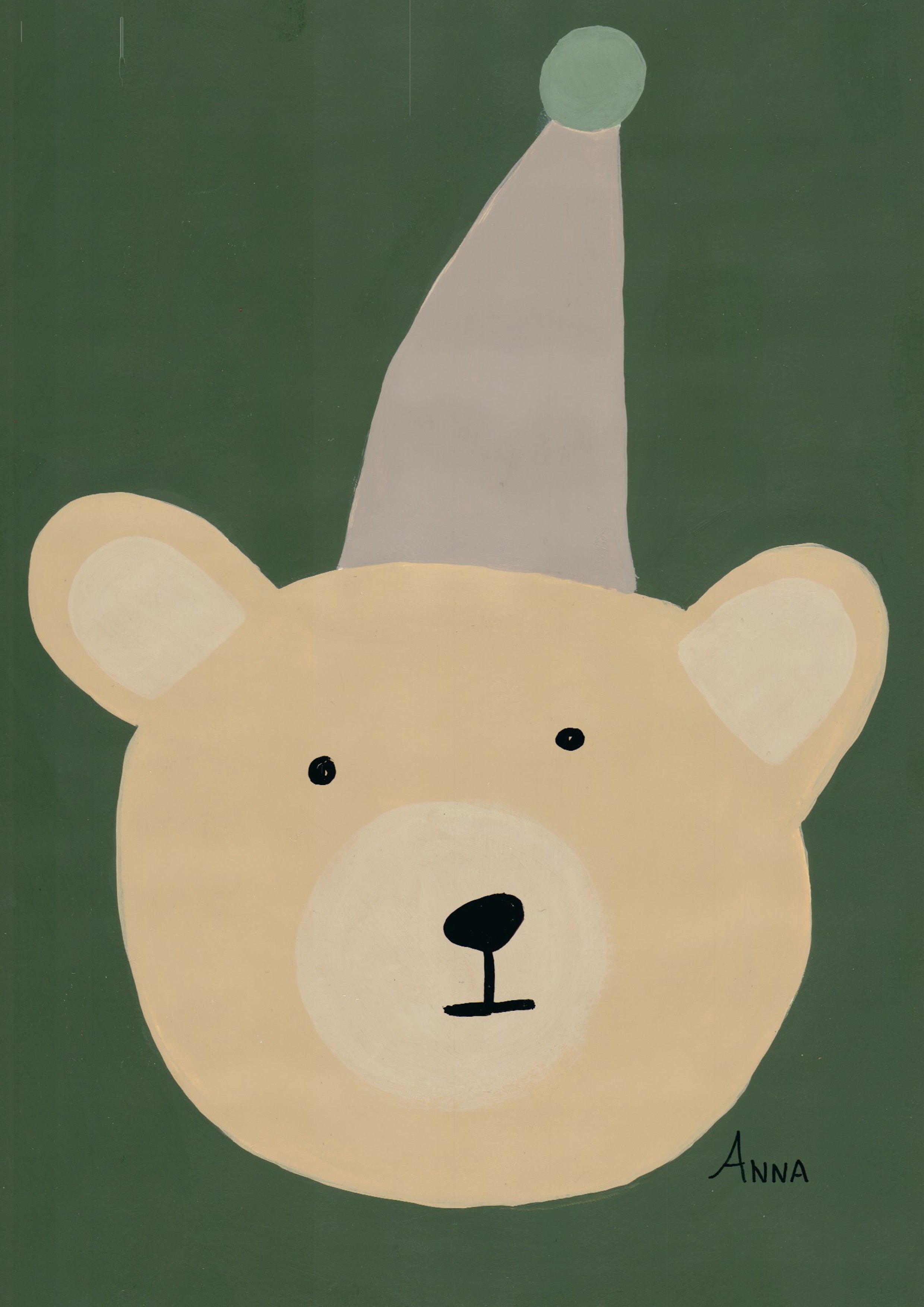 Beige Bear Wall print