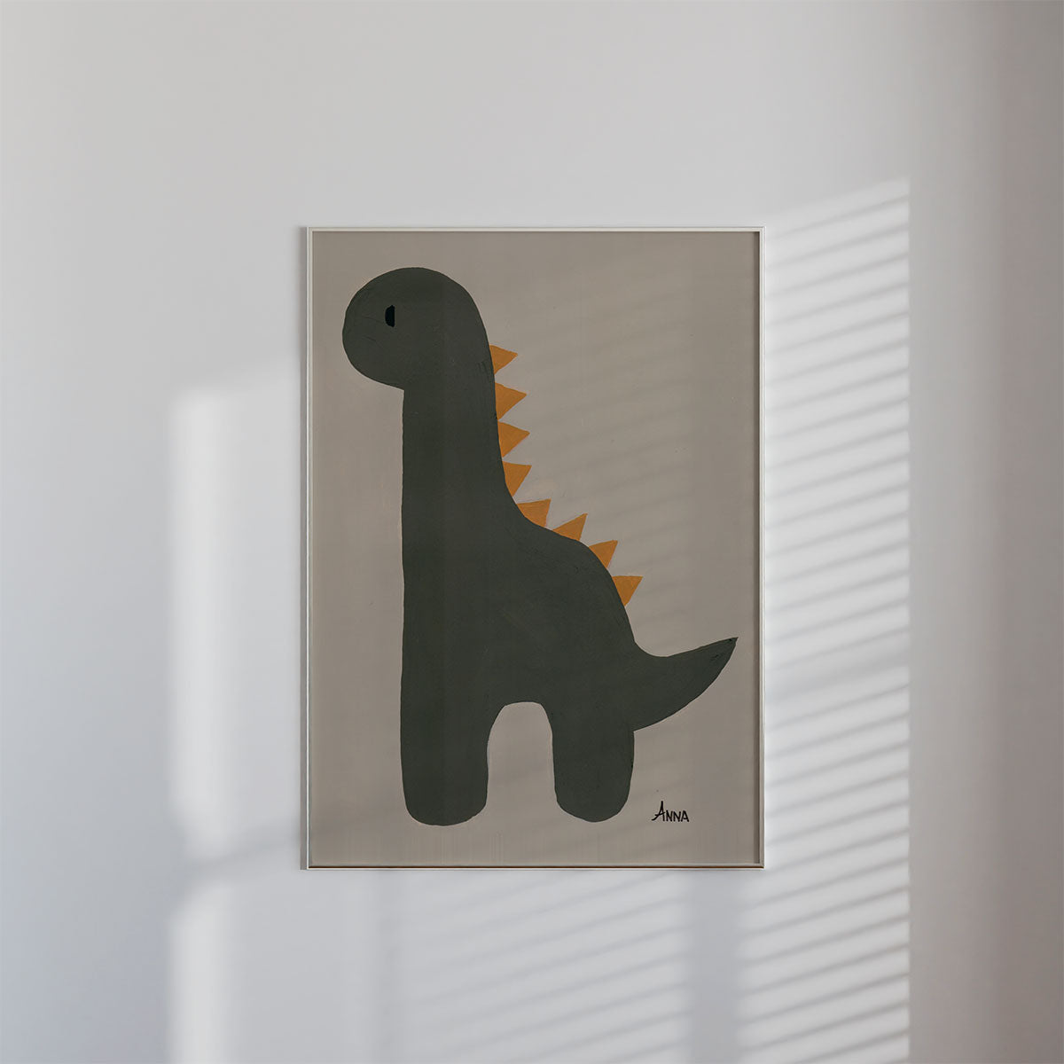 Green Dino Wall print