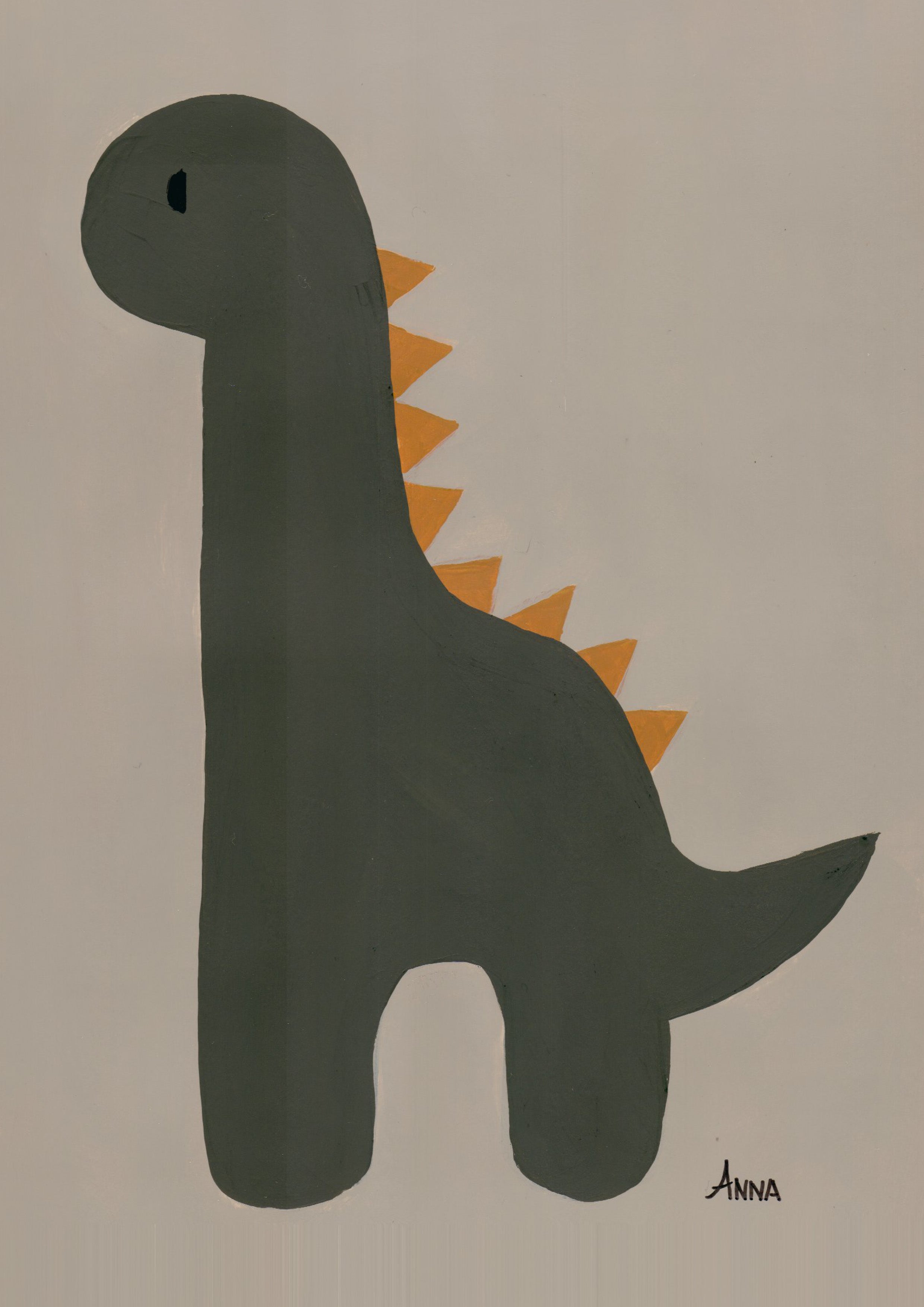 Green Dino Wall print