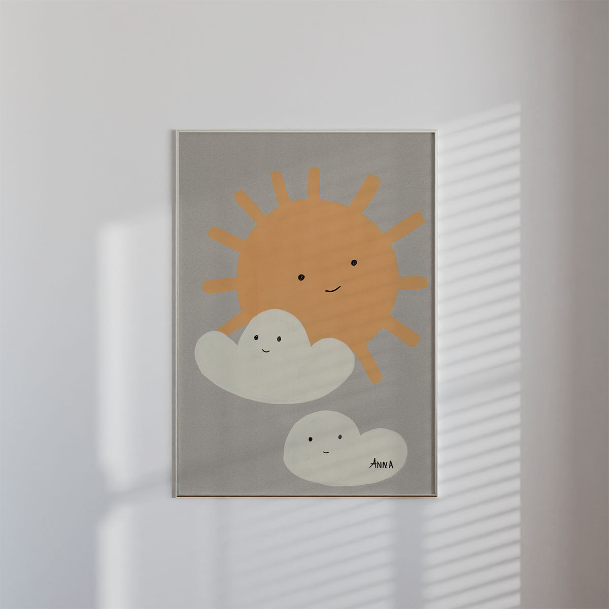 Sun and Clouds Wall print