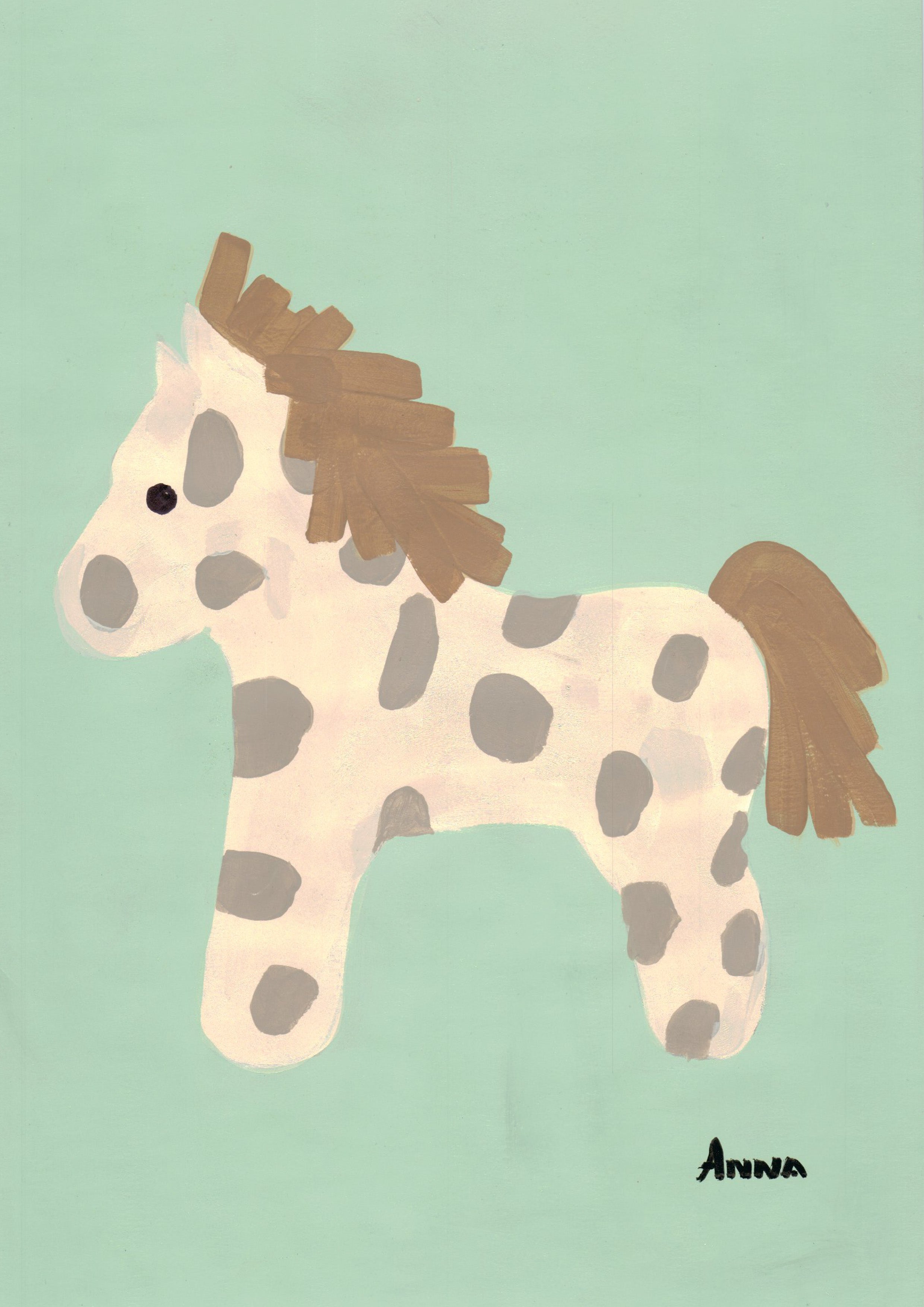Dot Horse Wall print