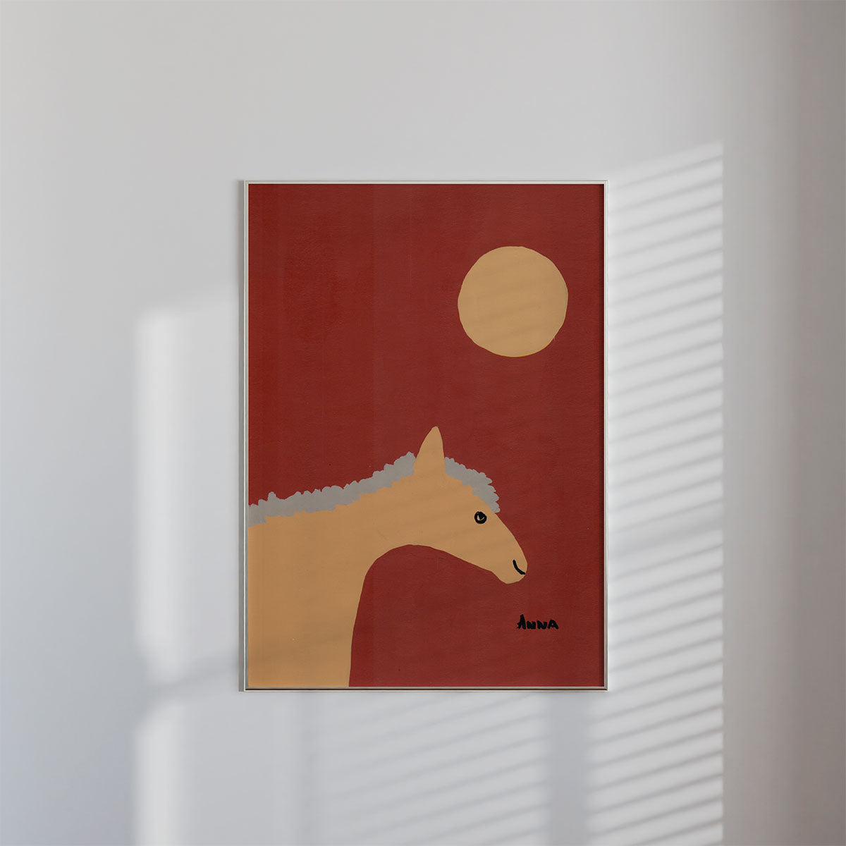 Sunset Horse Wall print
