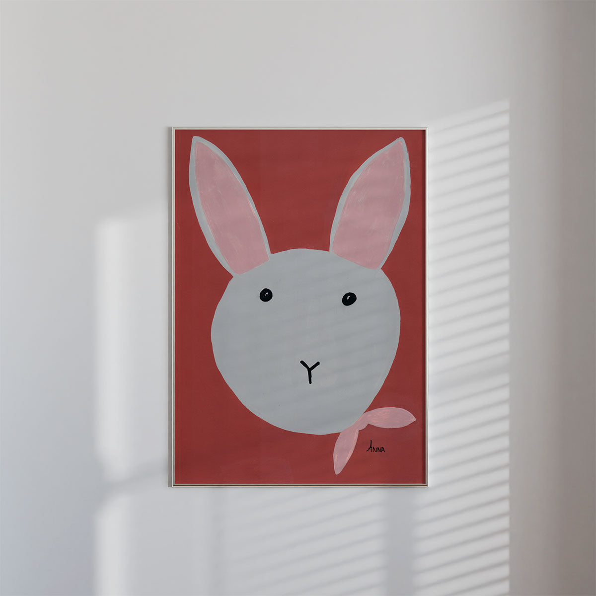 Bunny and Bow Wall print