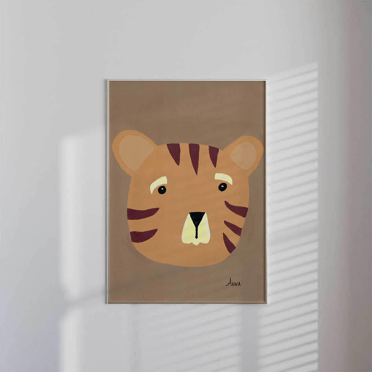 Brown Tiger Wall print