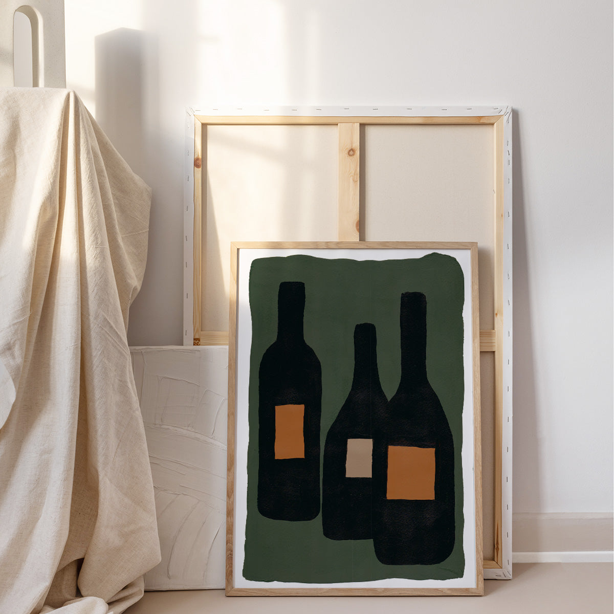 Minimal Bottles Wall print