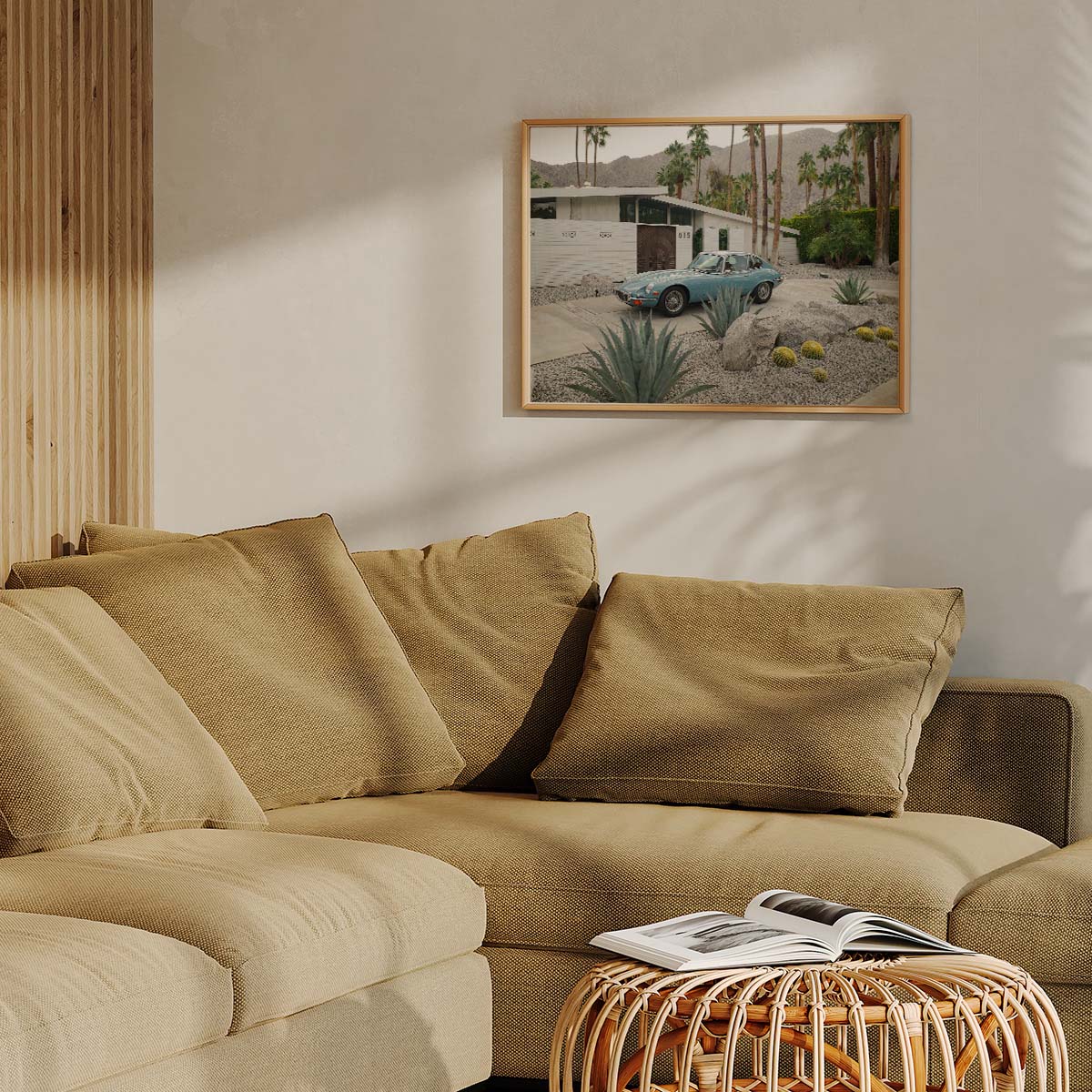 Vintage Car in Palm Springs Wall print