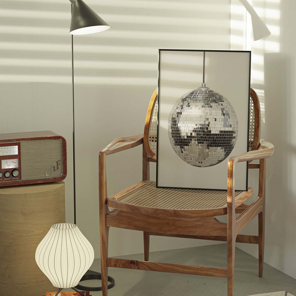 Disco ball Wall print