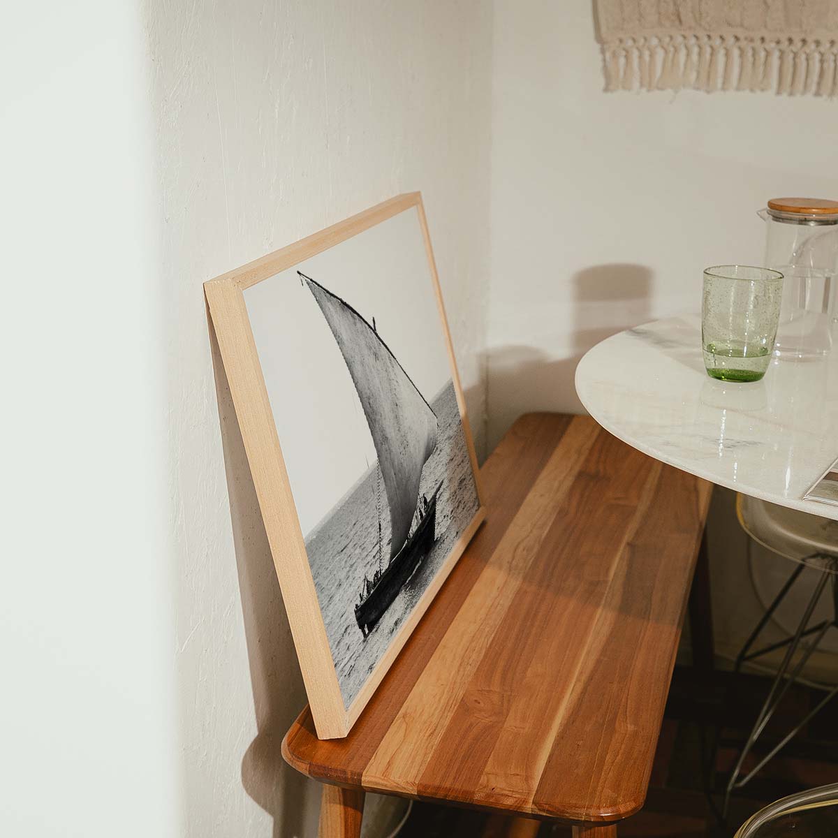 Traditional boat in Zanzibar Wall print