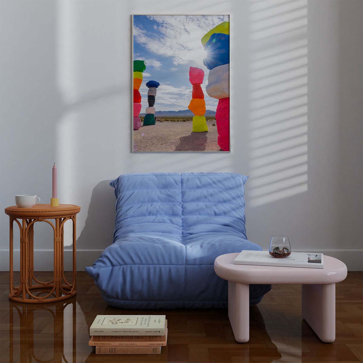 Seven Magic Mountains Sunlight Wall print