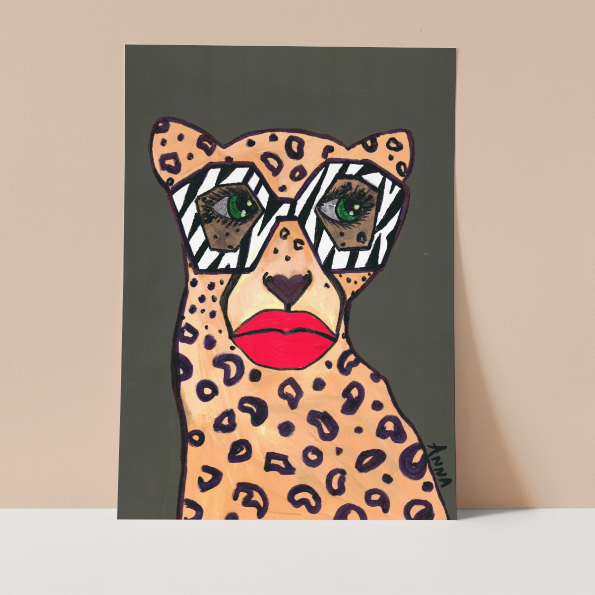 Zebra Specs Wall print
