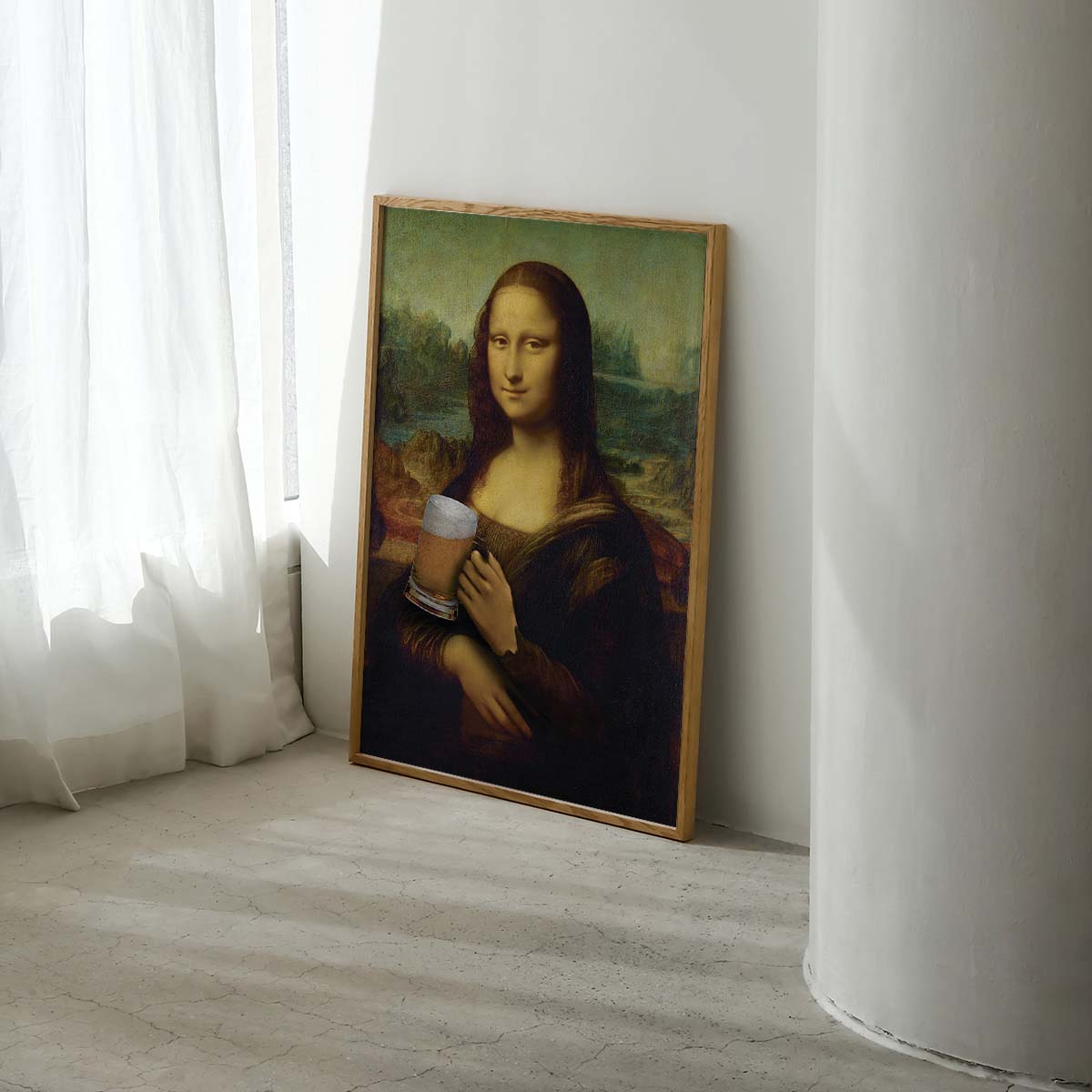 Mona Lisa Beer Wall print