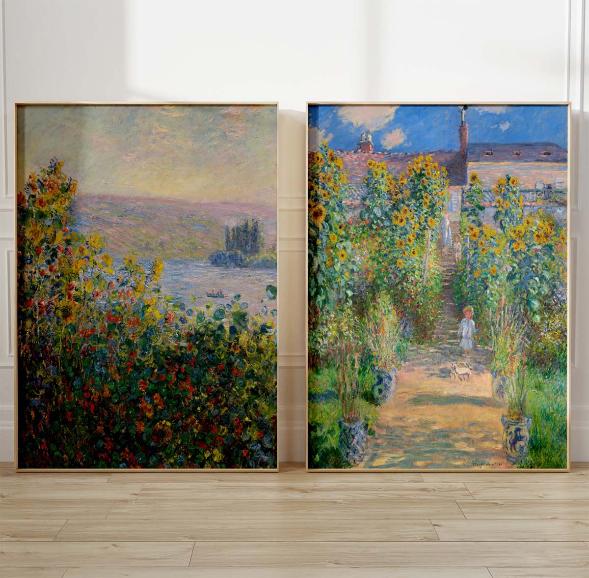 Claude Monet Garden at Vetheuil Wall print