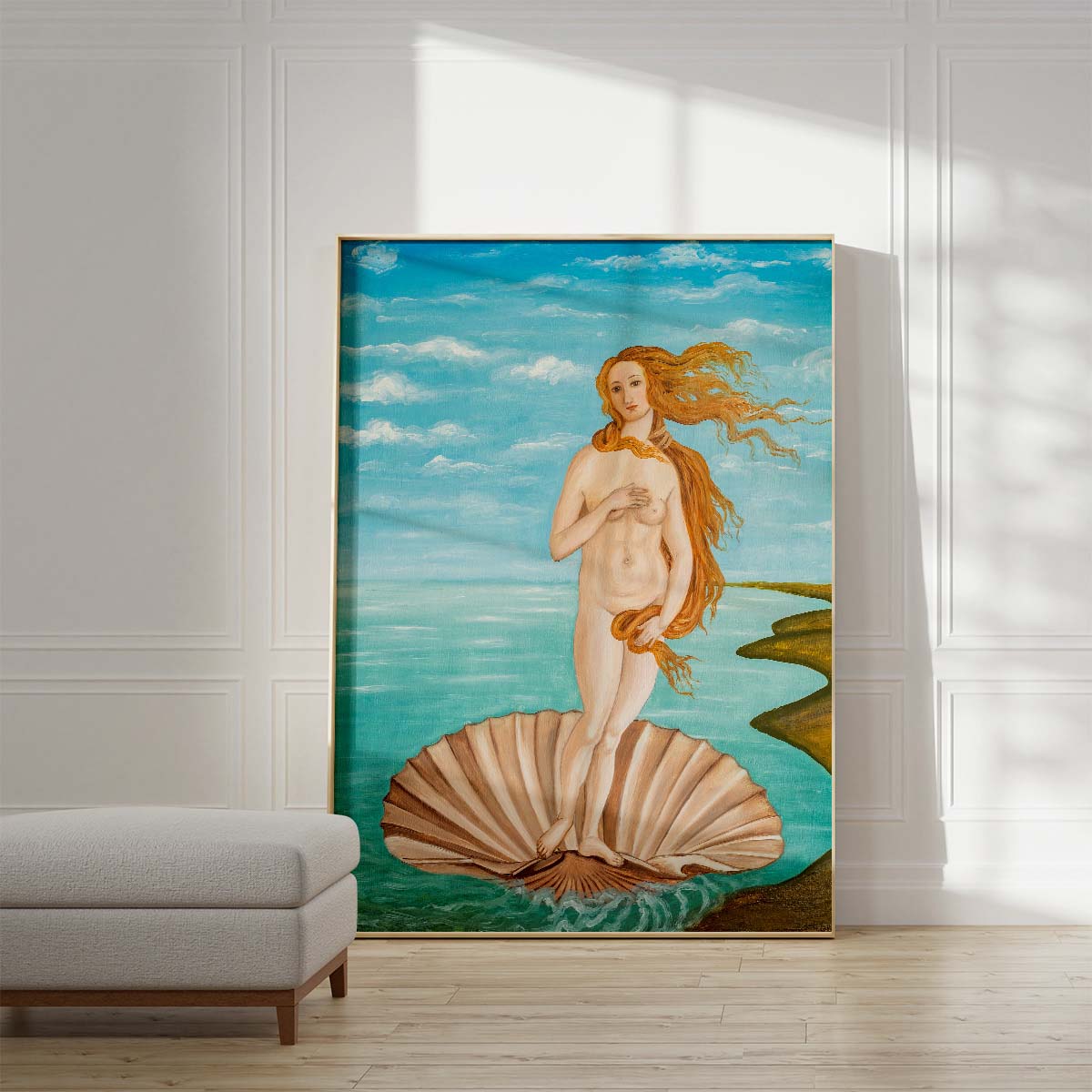 Woman and sea Wall print